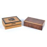 Paul Swan (Contemporary British) an oak tree box with an Asian influence, 8cm x 20cm x 16cm,