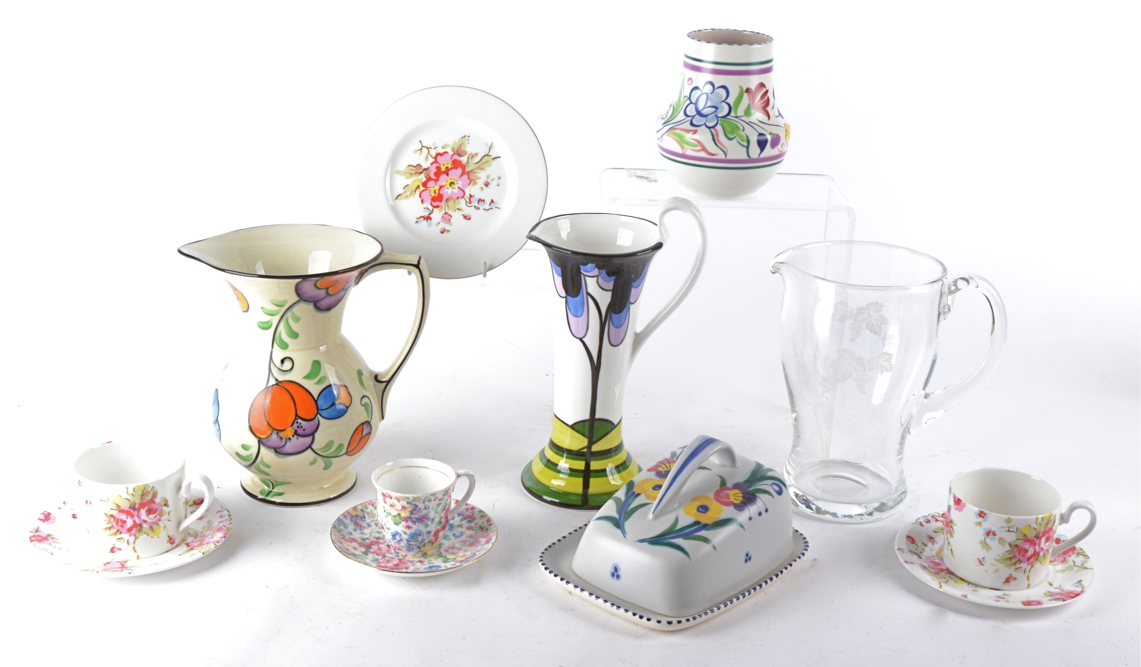 A small group of Cath Kidston designed Queens china, a Poole Pottery vase with factory stamp and