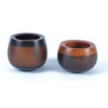 Paul Swan (Contemporary British) two turned wood bowls, both signed and dated by the artist, the