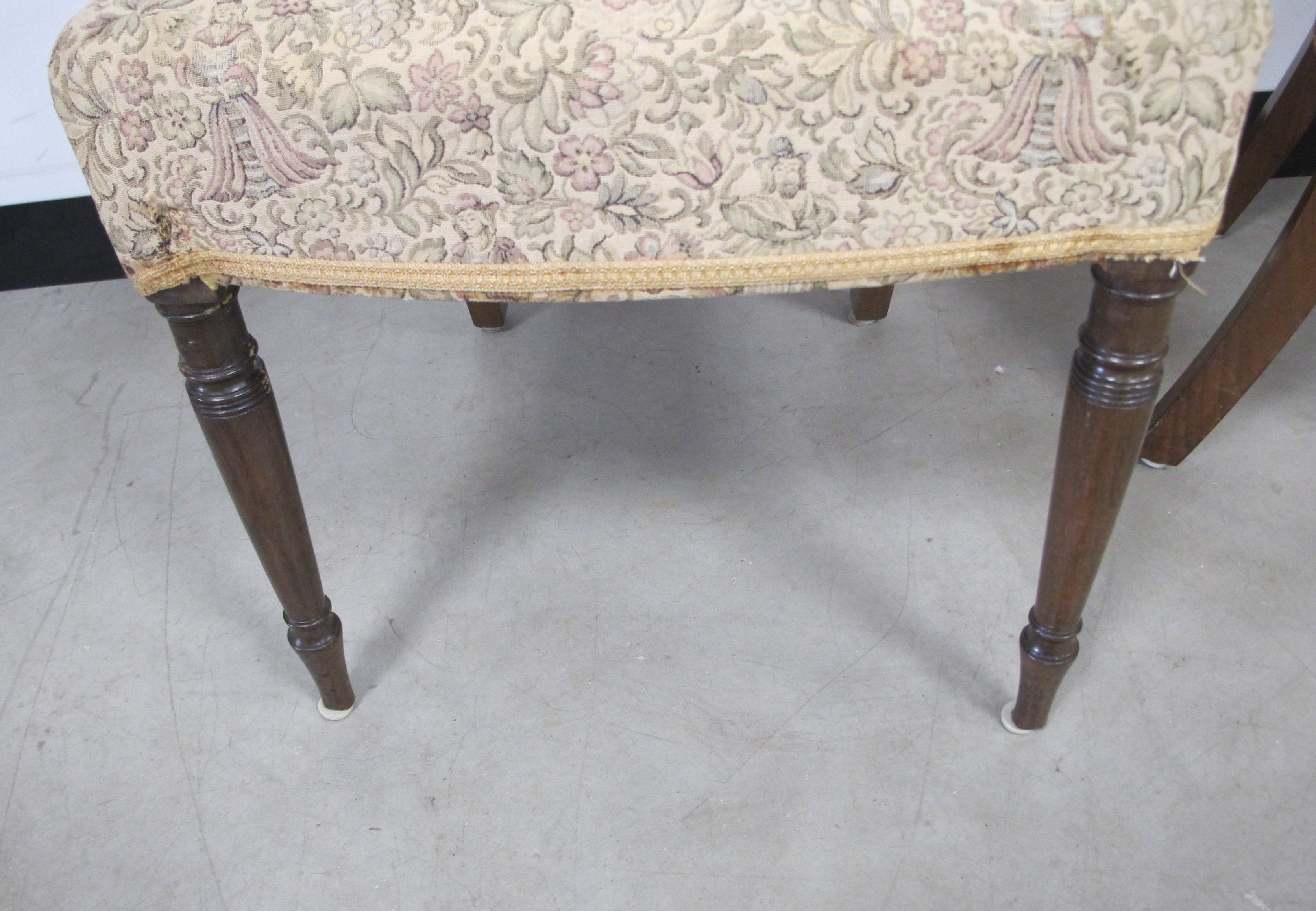 A pair of regency mahogany side chairs, oval moulded top rails, reeded back side rails, pieced - Image 3 of 3