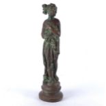 A late 19th or early 20th Century Neo Classical semi clad female figure of composite form, faux