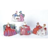 Four Royal Doulton figures, comprising 'Sweet & Twenty' HN1298 1928/1969, 'Afternoon Tea' HN1747