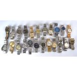 A large quantity of gentleman's' wrist watches, by Jules, Seiko, Rotary, Zeitner, Oriando,