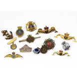 An assortment of gilt and white metal Naval sweetheart brooches, to include Sea Cadet Corps,