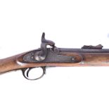 An Antique Enfield 1853 .75 calibre percussion cap musket, having 3 band, marked to the lock plate