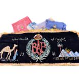 A selection of WWII period Royal Air Force silks, all with embraided design, including handkerchiefs