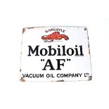 A Gargoyle Mobiloil ''AF'' Vacuum Oil Company Ltd enamel sign, with the registered trademark, single