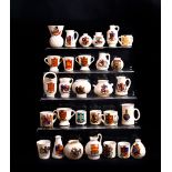 An assortment of Monarchy related crested china, having various crests of different British Kings