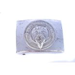 A Hitler Youth Belt Buckle, marked to reverse, Ges Gesch, A&S, RMZ 17 with another stamp please form
