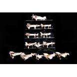 A collection of thirteen WWI crested china aeroplanes, various manufacturers, to include Carmen,