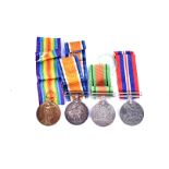 A WWI and WWII medal group, awarded to Lieutenant B Bond, comprising Victory and War and Defence and