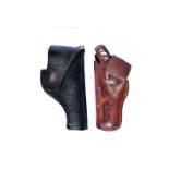 A US Officer's black leather holster by Bolen Lea Prod, 7791495, together with a US K Frame 4''