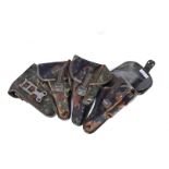 Ten German Bundeswehr P1/P38 holsters, all of camouflage canvas construction, stamped to the inside,