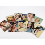 Nestle Stars of the Silver Screen Trading Cards, ten of the large size (4 ½" by 6 ¼") Nestle cards