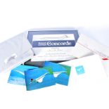 Concorde, a collection of related ephemera, to include, two signed flight card, signed by Captain