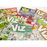 A collection of Viz comics, together with Spiderman, Oink and 2000AD comics, plus a No.15 1985 Viz