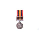 A Boer War Queen's South Africa medal 3 clasps, awarded to Private J MCKinnon (2261) of the Argyll &