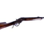 A Deactivated J Stevens A & T Co .32 calibre Falling Block rifle, serial 15956marked with makers