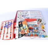 A small collection of British and World Stamps, in two folders and loose, together with a