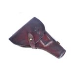 A WWII period leather holster, possibly for a Luger,