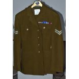 A Man's No.2 Army dress uniform, together with a military formal wear uniform (2)