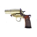 A rare WWII period deactivated Harrington & Richardson Arm Co Mark III A Signal pistol, makers