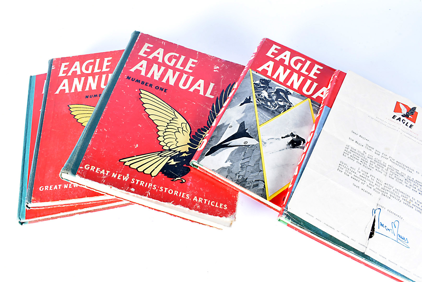 A small collection of Eagle Annuals, mainly 1960s