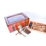 A modern Humidor, containing various cigars, such as Punch, Vivaldi, Maduro 5, Romeo No.1 etc,