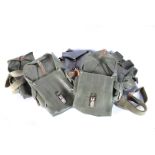 Five Hungarian AK47 magazine pouches, the green leather cases opens to reveal five compartments,