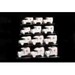 An assortment of 45 WWI Ambulances and Red Cross Vans, various makers and crests to include, Handon,