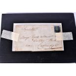 A Benham Signed & Dated cover, for an 1840 3D Blue stamp, 3 margin