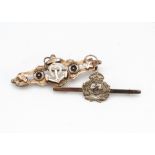 A 9ct gold Naval sweetheart brooch, marked Chester 1903 by Frederick Sidney Banks, pin present but