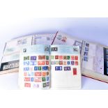 A collection of British and World stamps, loose and in school boy album, together with a selection