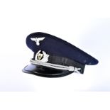 A WWII Third Reich Old Comrades Officer's Visor cap, having decorative tally, plus eagle and Old