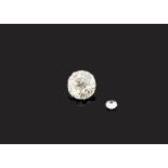 Two loose diamonds, comprising one diamond chip and one old cut diamond measuring 0.49cts
