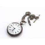 A Victorian silver open faced pocket watch, 52mm, marked D Thomas Hafod to movement, appears to run,