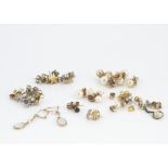 A large quantity of miscellaneous ear studs, some 9ct, a quantity of cultured pearl studs, a pair of