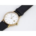 A modern Rotary 9ct gold cased gentleman's wristwatch, 33mm, silvered dial with date aperture,