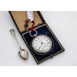 A Victorian silver open faced pocket watch, 52mm, marked The Express English Lever and J.G. Graves