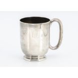 A 1970s silver tankard from Edward Barnard & Sons, with engraved initials and dated, 10.7 ozt, 11.