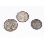 A small collection of 19th and early 20th Century British coins, including a 1834 half crown, an