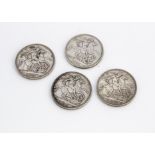 Four Edward VII crowns, all dated 1902 and VF (4)