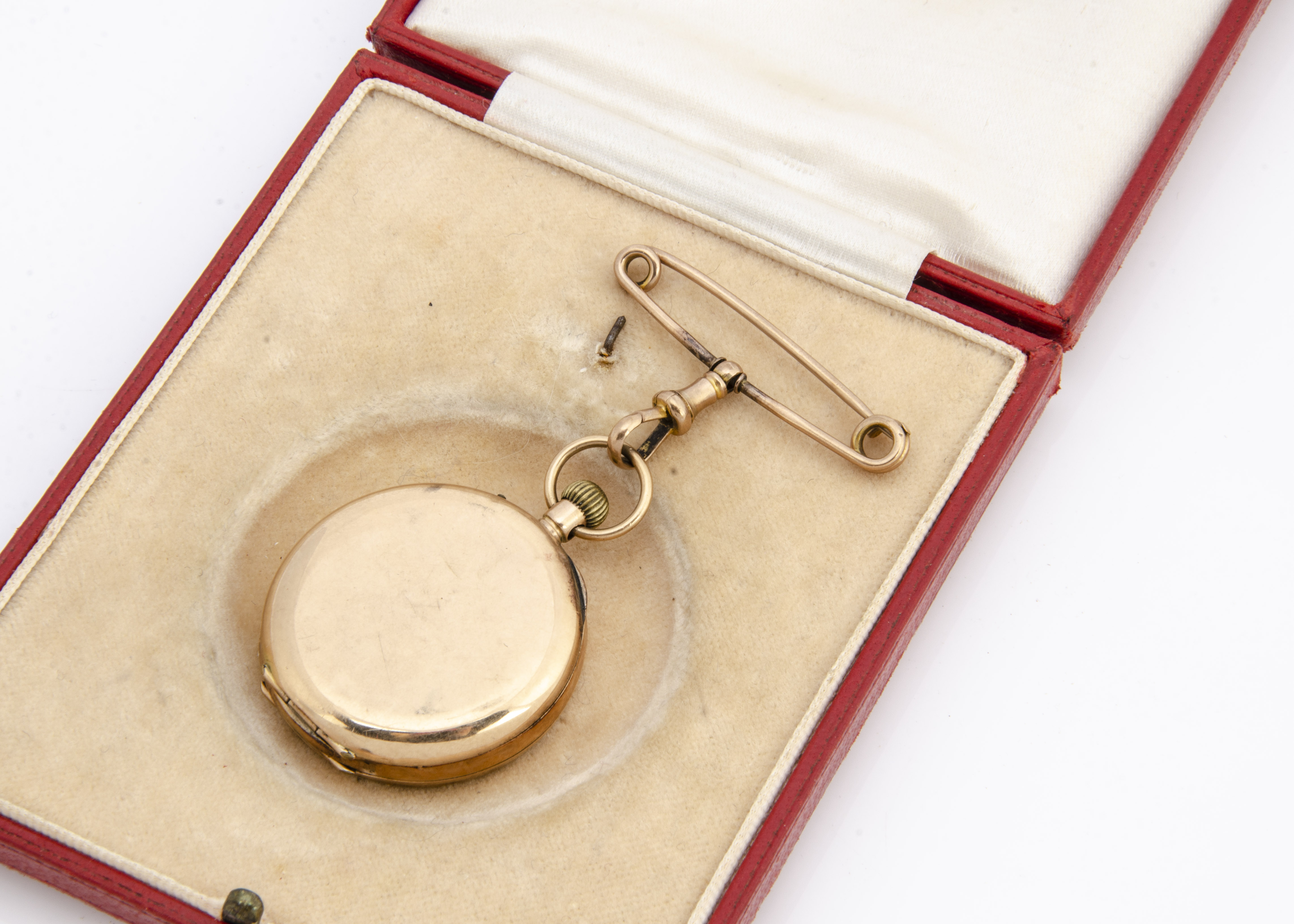 A late 19th Century continental yellow metal open faced pocket lady's watch, 31mm, marked 14k to - Image 2 of 2