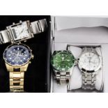 Four modern fashion watches, including an Accurist in box, and three others