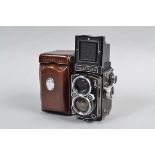 A Rolleiflex 2.8C K7C TLR Camera serial no 1415164, body G, dust to main mirror, eyelevel mirror