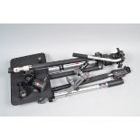 A Slik SL-67 Studio Tripod and Camera Supports, comprising SL-67 legs with a Manfrotto Model 136 pan