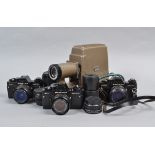 Praktica Electronic SLR Cameras and Lenses, a BC1 and a B200 both with Pentacon Prakticar 50mm f/1.8