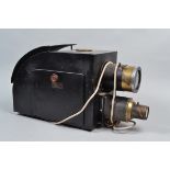 A Wigmore Epidiascope, by Newton & Co Makers London W1, two projecting lenses, one for transparent