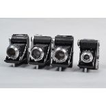 A Tray of Balda Folding Cameras, a Balda Rigona, with fixed finder, shutter working, body G, with