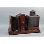 A Mahogany and Brass 12 x 10in Horizontal Enlarger, The Salex by the City Sale and Exchange, with